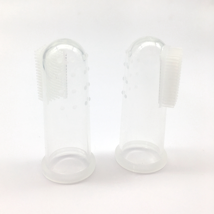 High Quality Food Grade Eco-Friendly Soft Kid Toy Silicone Baby Finger Toothbrush