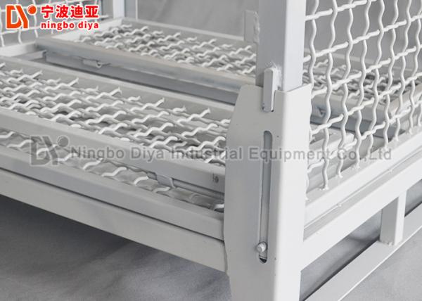 ESD Protection Stacking Rack System , Industrial Steel Folding Turnover Pallet