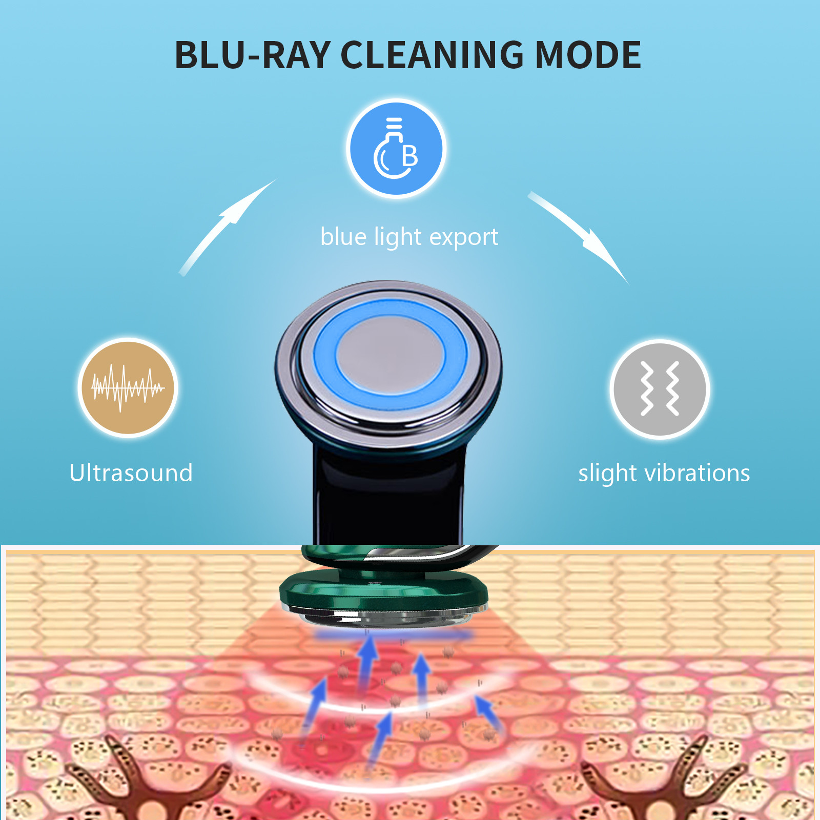 FCC Whitening Lifting Tightening SS316 Ion Facial Device