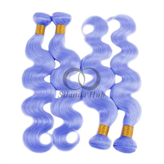 Purple Body Wave Remy Human Hair Bundles Sew In Weave Bundles Brazilian Bundle Deals