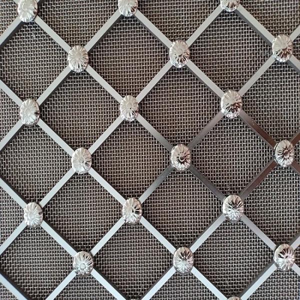 Metallic Architectural Woven Wire Mesh Stainless Steel Woven Wire Mesh Grille