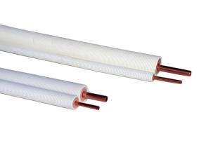 Quality 1/4” 3/8”Double Pipe Copper Coil Tubing , Heat Preservation Soft Copper Pipe Roll wholesale