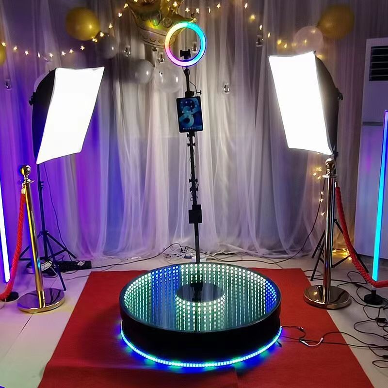 Slow Motion 360 Degree Rotating LED Photo Video Booth Automatic