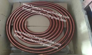 Quality 11FPI Extruded Fin Tube Machine , SB111 C12200 Extrusion Copper HIGH Fin Heating Coils wholesale