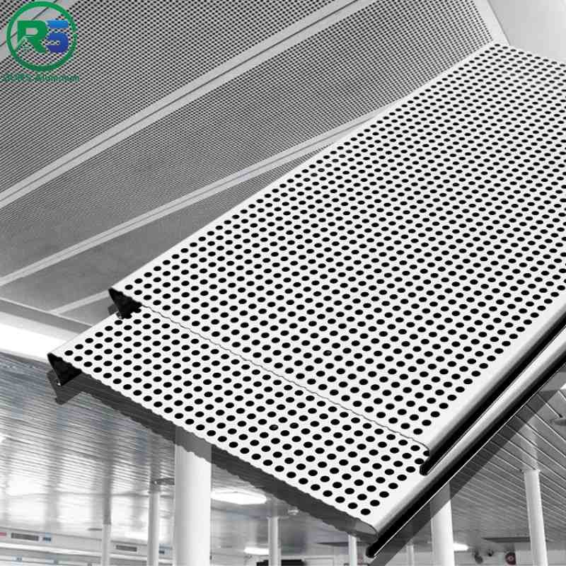 S-Shaped Closed Aluminum Ceiling Strips Acoustic Suspended Ceiling Tiles