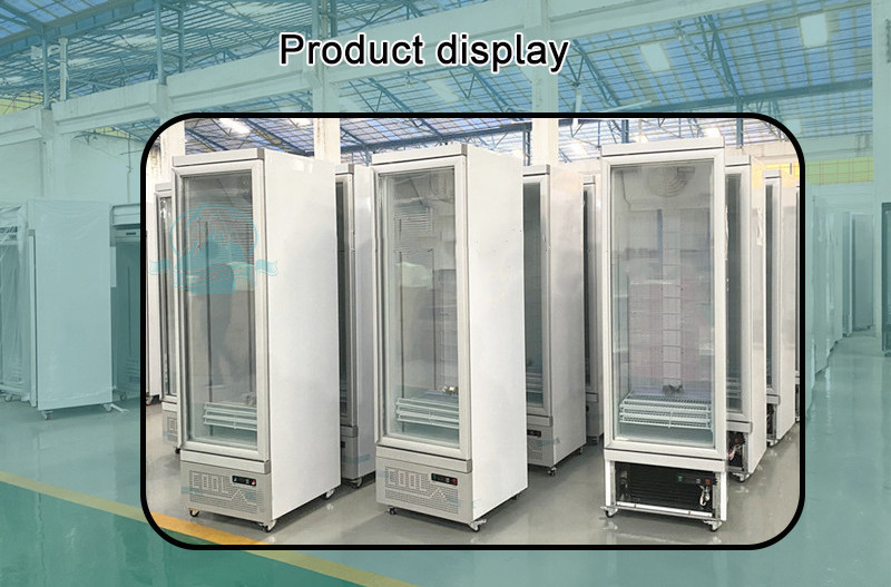 450L Supermarket Glass Door Freezer Upright Bottle Cooler