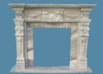 China marble Classic Grey Marble Fireplace Surround Heat Resistance For