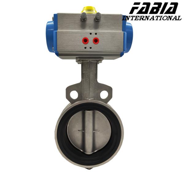 Cheap 4 Inch  3 Inch Pneumatic Clamp Butterfly Valve Stainless Steel Body for sale