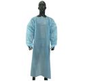 CE certified waterproof medical disposable plastic CPE isolation gown with thumb