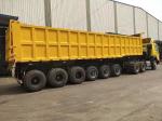 Yellow Tipper Semi Trailer 6 Axles Semi Tipper Truck 80Tons