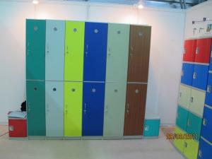 Quality 1810 * 310 * 460 mm Plastic Gym Lockers 10 Tier Yellow Door Safety / Ventilation wholesale