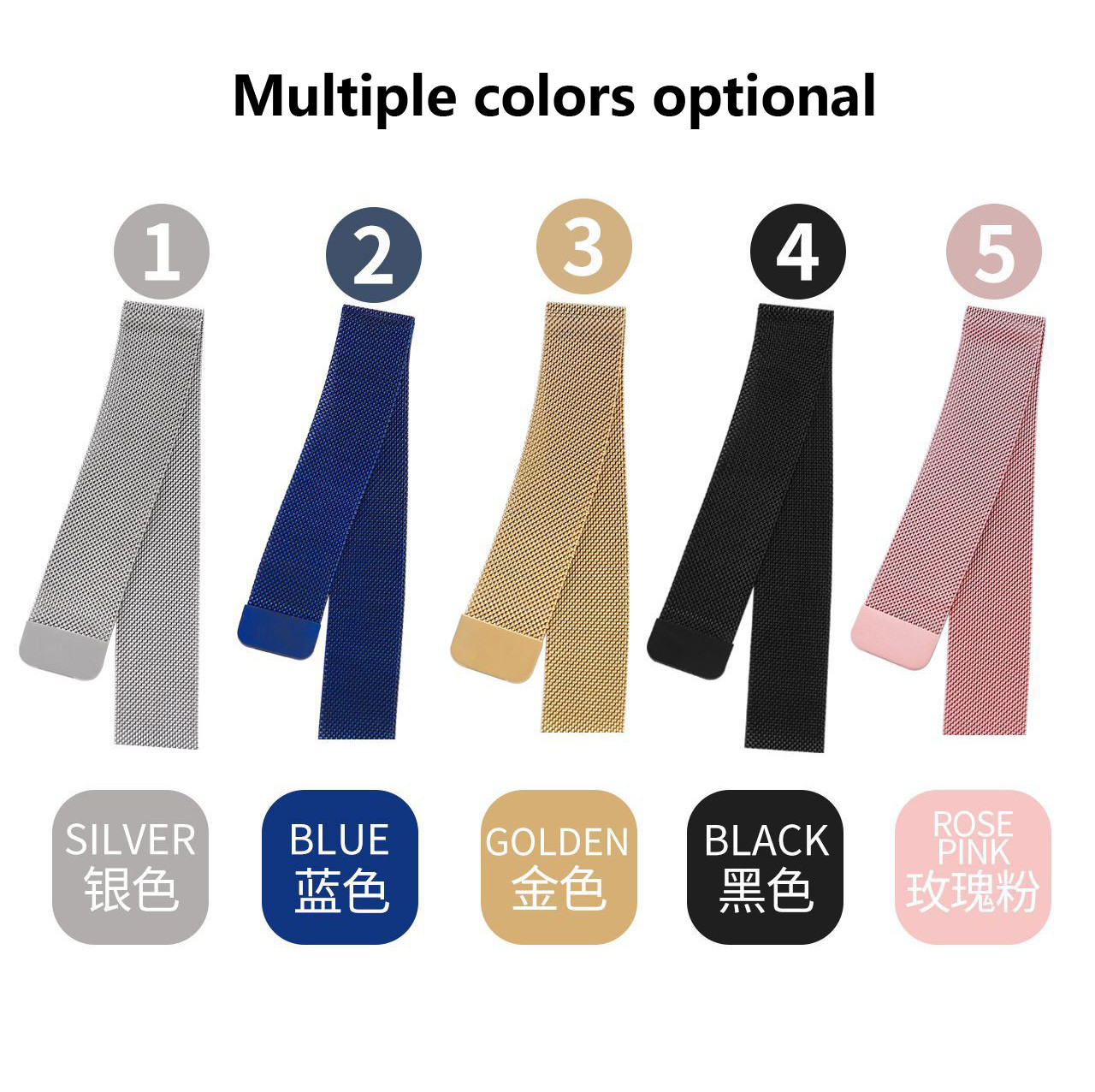 Keepwin Magnetic Stainless Steel Apple Watch Band 38mm 40mm 41mm 42mm