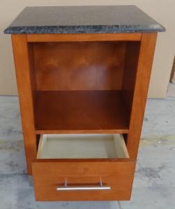 Quality Wooden hotel furniture stone top night stand/bed side table NT-0003 wholesale