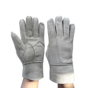 Quality Manufacturer customized ladies shearling sheepskin gloves wholesale