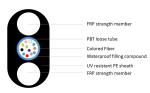 Outdoor Aerial Frp FTTH Fiber Drop Cable Flat 4 Core