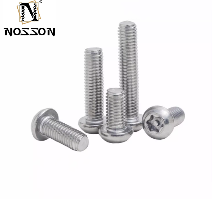 ANSI/ASME Standard 304 Stainless Steel Torx Round Pan Head With Pin Anti Theft Security Screws Six Lobe Button Head Tamper Proof Bolts