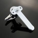 Tubular Metal Cabinet Door Handle Lock Bright Chrome Plated Metal Lock