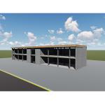 Prefabricated Modular Building , Industrial Iron Steel Building Construction
