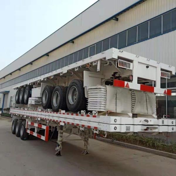 Fuwa / BPW Axle Semi Trailer Flat Bed 3 Axle Container Transport Not Self