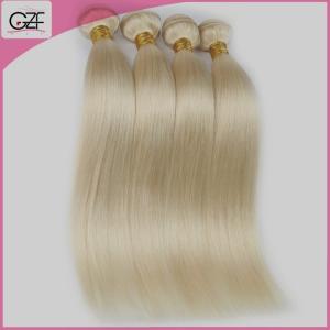 Quality Top Quality Mink Peruvian Straight Blonde Hair 8A full Cuticle White Blonde Hair Extensions wholesale