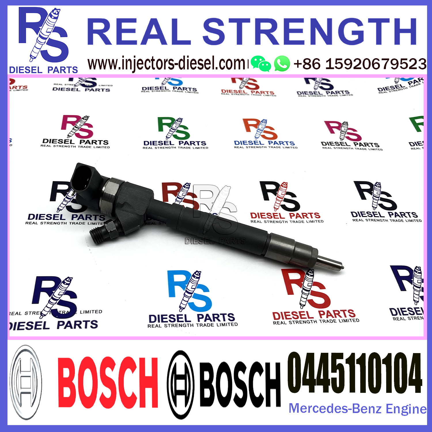 Diesel Fuel Common Rail Injector 0445110104 0986435069 For Mercedes-Benz 4CDI Engine