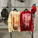 Luxury Clothing Manufacturers Custom Street Wear Double Layer Long Sleeve Cotton