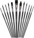 Nylon Hair Acrylic Painting Art Brushes Set Artist Watercolor Face Paint Brush