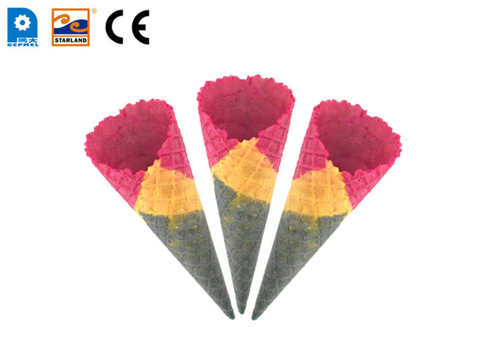 Strawberry Flavor Wafer Cones 118-120mm Height With 22 ° Angle