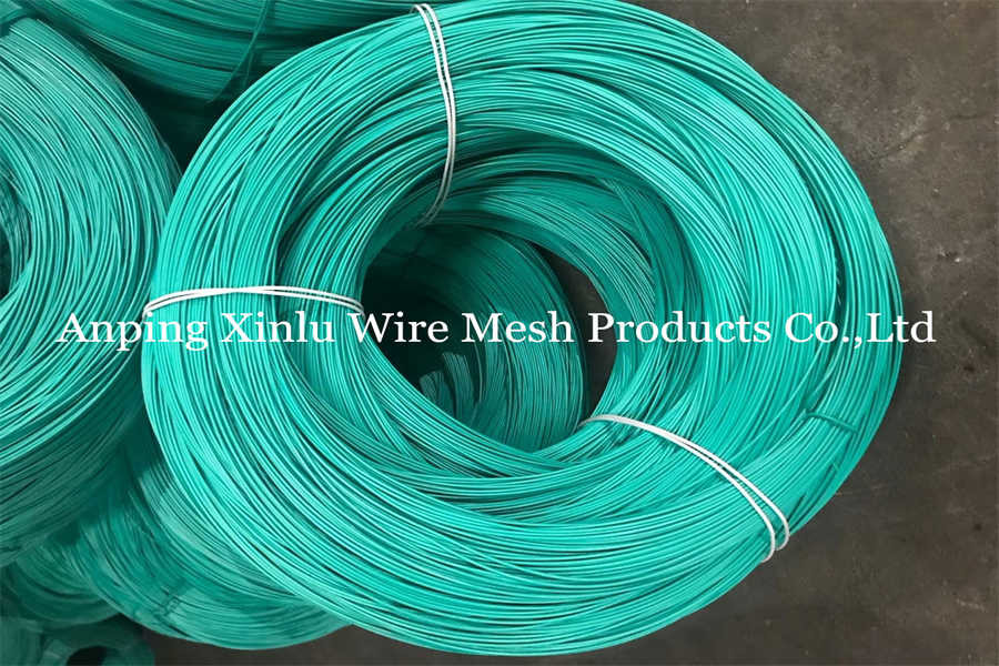 6 Inch Double Loop Tie Wire Anti Rust 1.0mm 16 Gauge Coloured PVC Coated Baling Tie Wire
