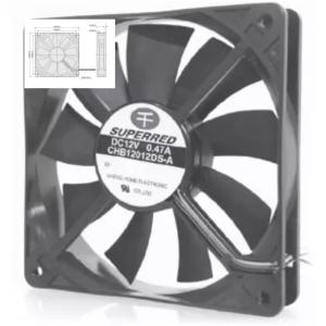 Quality 150g 120x120x25 12V DC Fan Plastic PBT 94V0 Frame for Electrical Fireplace wholesale