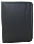 A4 Zippered Leather Business Portfolio Multifunctional Waterproof With Power