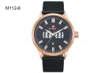 Men's Quartz Watch Water Proof PU Leather Strap Hot Sale Wrist Watch M112