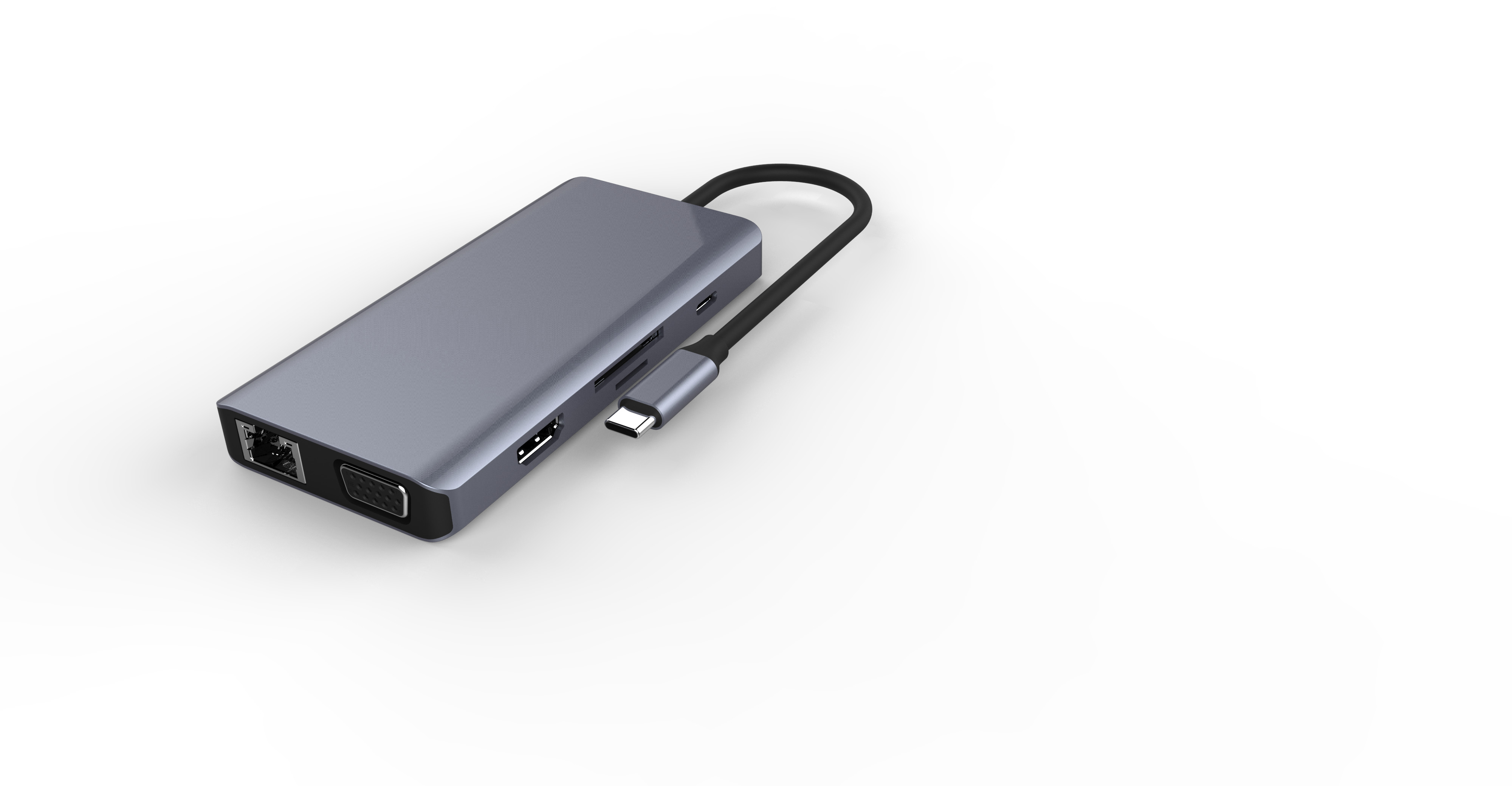 4K 9 In 1 Adapter With Ethernet 4K Usb C To Hdmi Hub Micro SD Card Reader