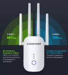 Hotel 2.4Ghz WiFi Wireless Repeater Extender 300Mbps 196x87x32mm