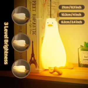 Quality Novelty Touch Creative Silicone Duck Night Light Baby Kids Night Light Gift Lamp Night Light Room Decor Sleep wholesale