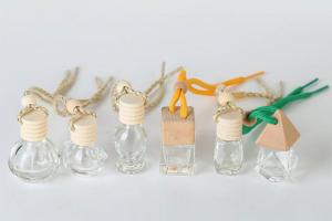 Quality Air Fresh Hanging 15ml Square Glass Perfume Bottle wholesale