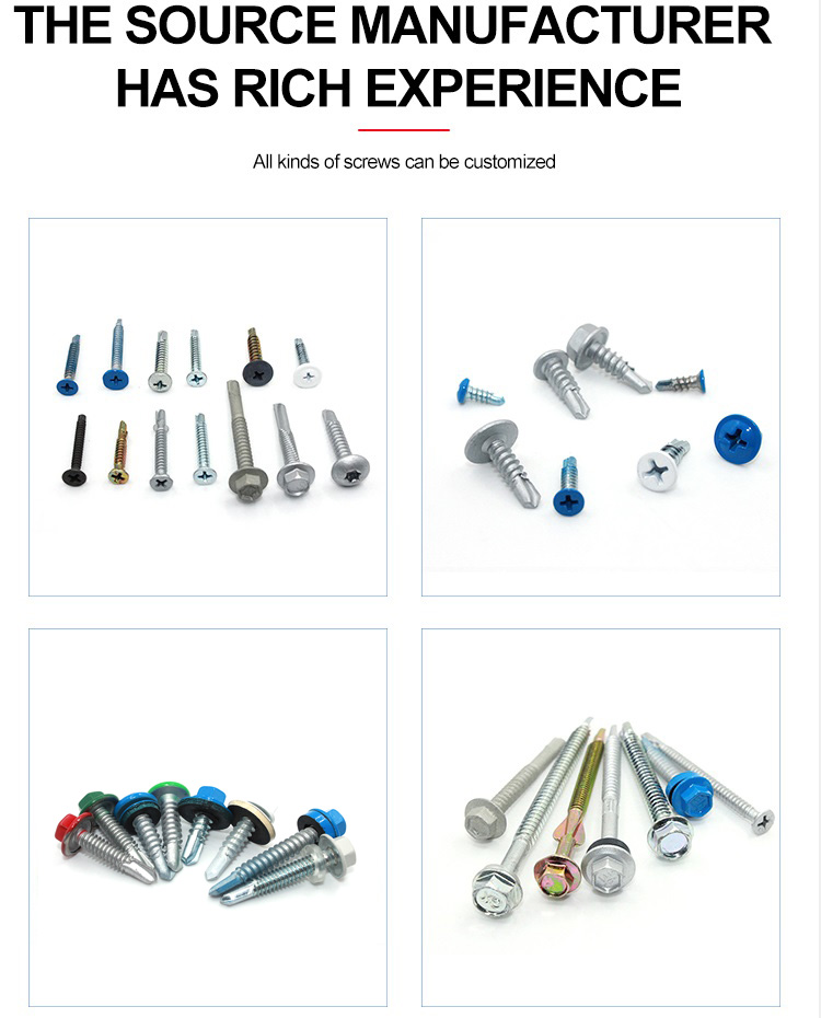 Custom Tapping Screw Type Zinc Plated Wafer Head Self Drilling Screw Hk Post Shipping
