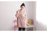 Pink Casual Hoodies Set , Women / Ladies Hooded Sweatshirts Waterproof