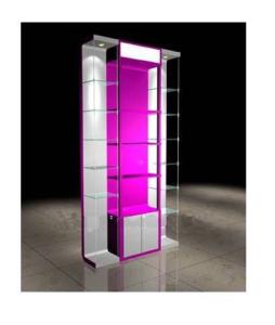 Quality Purfume / Diamond Necklace Wood Display Cabinets With Storage Room wholesale