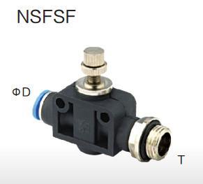 Quality NSFSF Adjustable Air Throttle Valve From Tube Side To Thread Side Rotatable Body wholesale