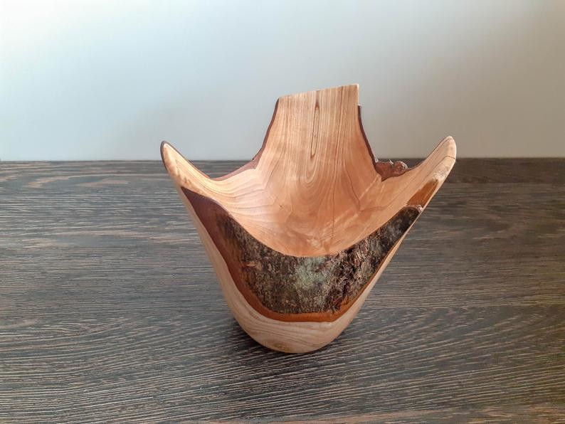 ISO9001 Beech Wooden Ring Bowl Jewellery Trinket Ring Dish