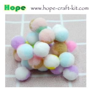 Quality 2~4 colours soft Pom pom ball for hobbies and children kids DIY hand-crafted material wholesale