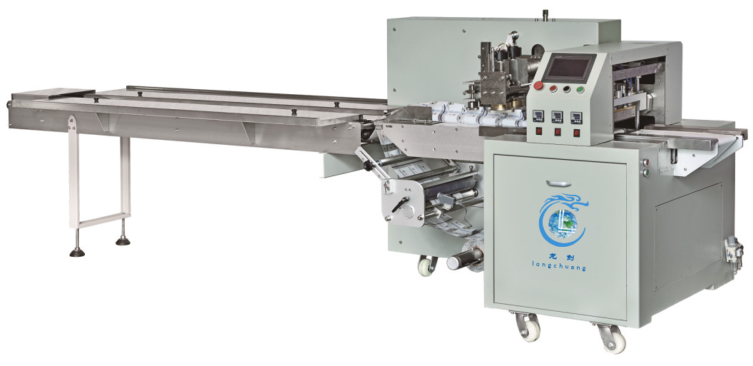 Foods Vegetable Fruits Flow Wrap Packaging Machine CE SGS ISO9001