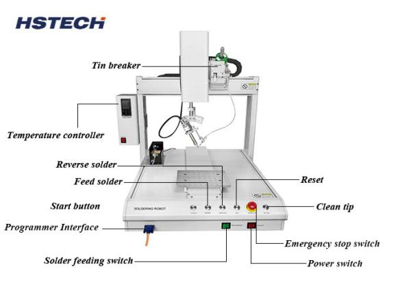 Compact Automatic Soldering Robot for 300*300*100mm X/Y/Z Working Range and 48kg
