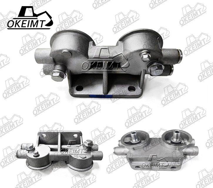 Aluminum JCB Symmetry Fuel Filter Head For Excavator Engine Spare Parts