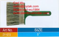 Quality Natural pure bristle Chinese bristle synthetic mix shed fence wall paint brush wood handle plastic handle 5 inch WB-019 wholesale