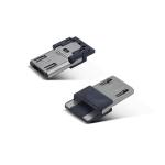 Solder Type 2 Pin Micro Connector 1 Year Warranty For Samsung LG USB Cable