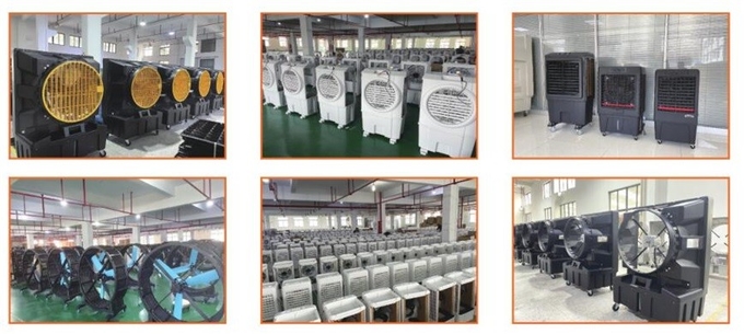 Commercial Large Power Mobile Evaporative Air Cooler For 500m2 Area