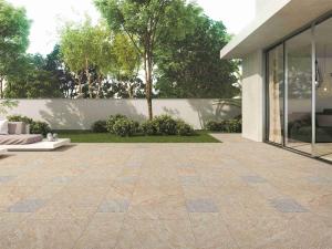 Quality Fireplace Outdoor Porcelain Tile / Beige Cream Porcelain Tile Roughness wholesale