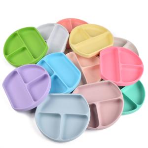 Quality BPA Free Silicone Divided Plate Microwave Safe Heat Resistant wholesale